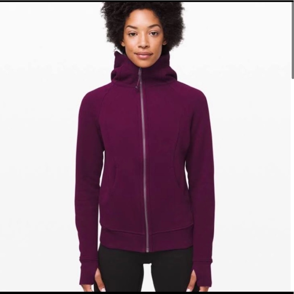 Lululemon Scuba Hoodie in Plum Cotton